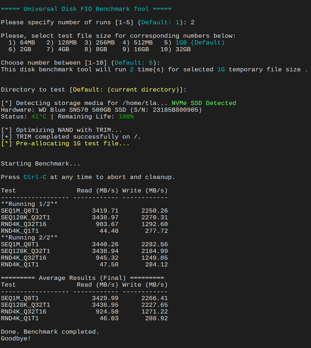 NVMe SSD Benchmark